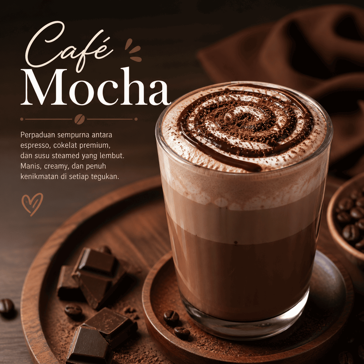 Café Mocha dari Simetri Home Coffee Roasters